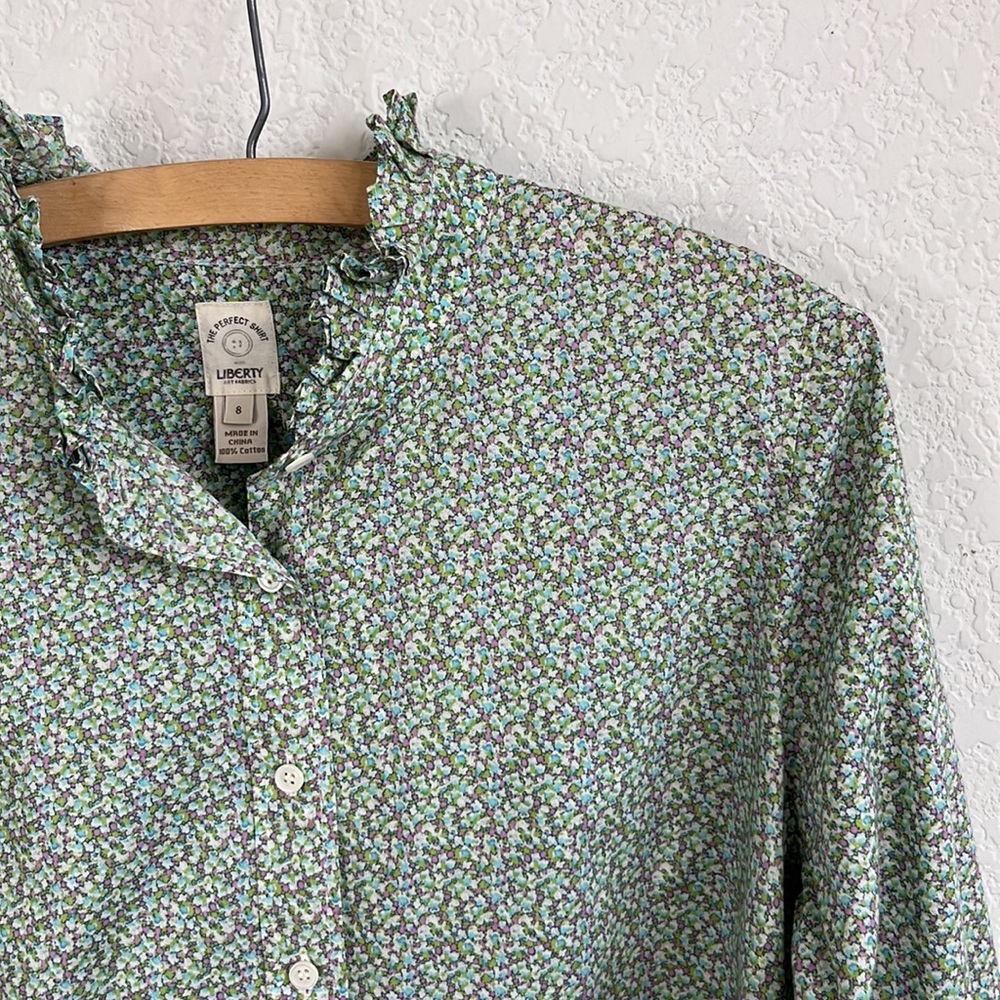 Liberty of London Green Floral Button-Down Shirt
